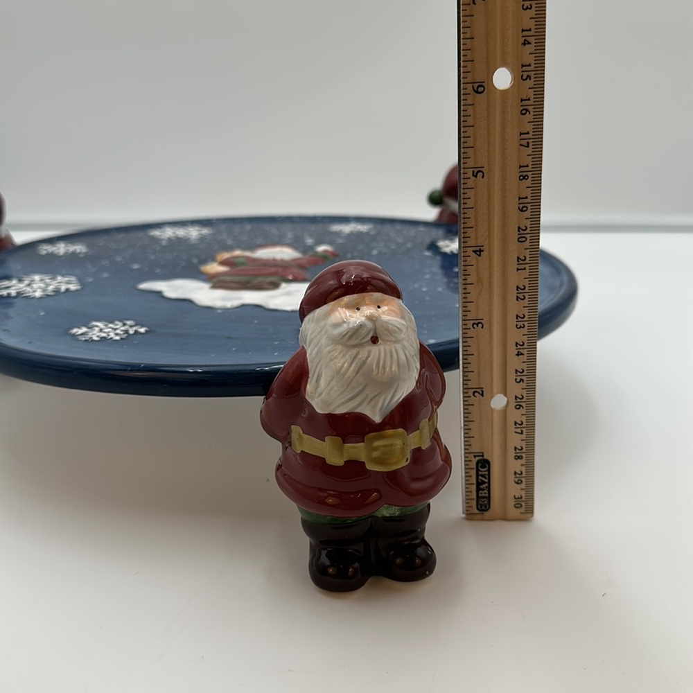 Santa Cake Plate | Pedestal Dessert Server by Home Interiors | Christmas Decor - Picture 16 of 16